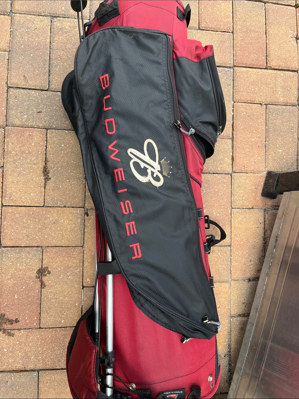 Budweiser Red and Black Golf Carry Bag with Logo
